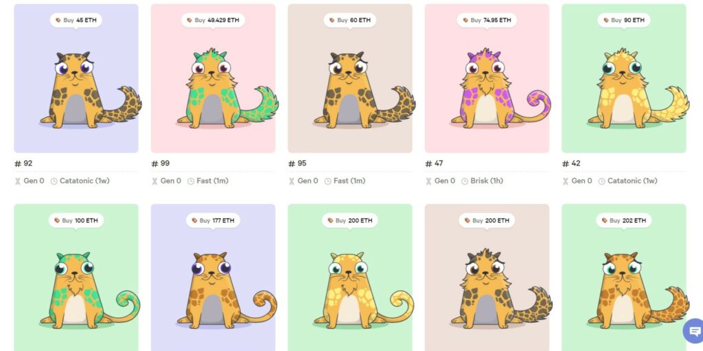 کریپتوکیتیز CryptoKitties