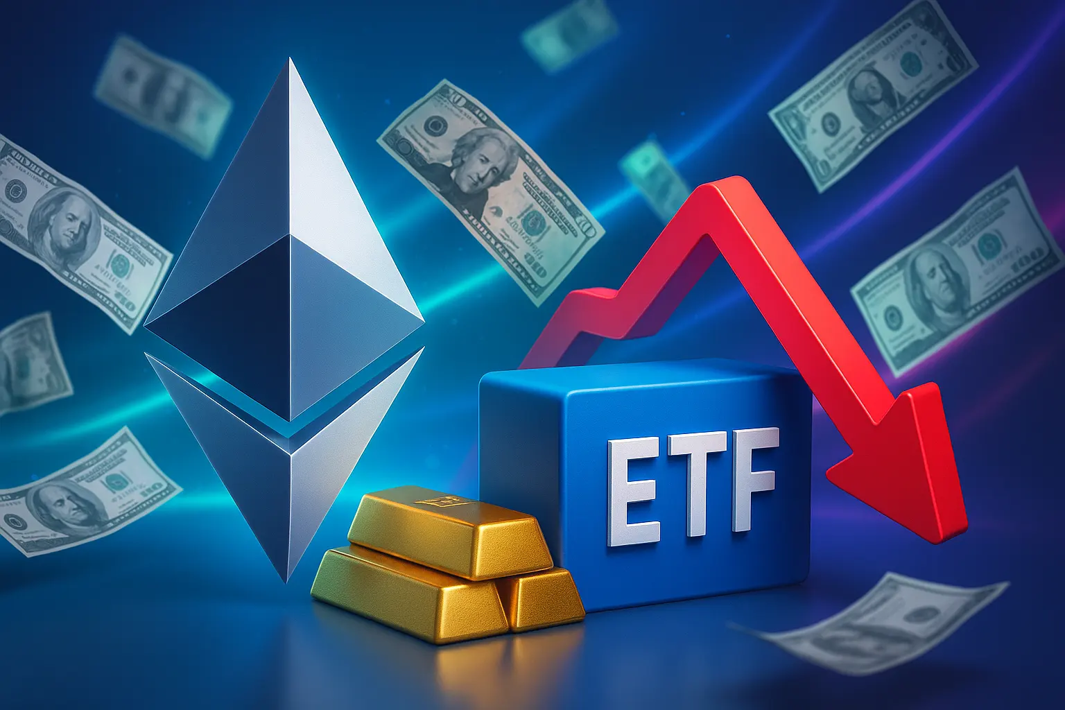 خروج سرمایه ۸۰ میلیون دلاری از صندوق ETF اتریوم در یک هفته